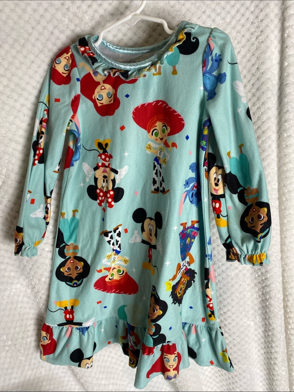 Disney 100 Light Blue Multicolor Characters Print Nightgown